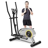 pooboo Elliptical Trainers Magnetic Elliptical Machines for Home Use 350lbs Capacity (Gray)