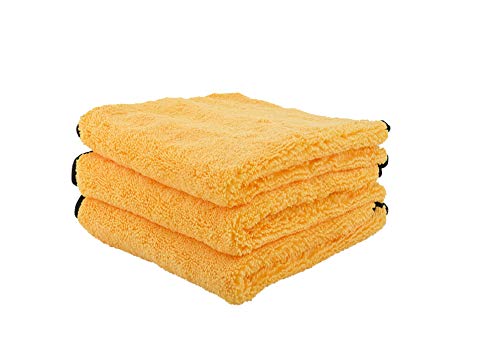 Chemical Guys MIC_506_03 Professional Grade Premium Microfiber Towels, Gold 16' x 16', Pack of 3