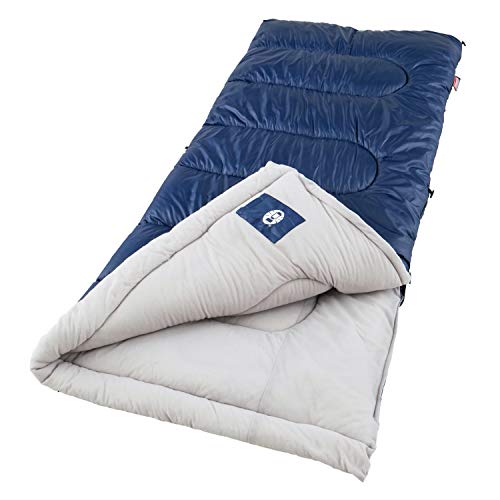Coleman Sleeping Bag | Cold-Weather 20°F Brazos Sleeping Bag, Navy, 10' x 17.8' x 10.4'