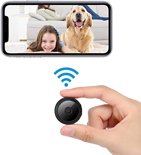 Mini Camera WiFi Wireless Camera Nanny Cam, 1080p HD Camera Home Security Camera,Night Vision Indoor/Outdoor Small Camera Dog Pet Camera for Mobile Phone Applications in Real Time