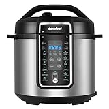 COMFEE’ 6 Quart Pressure Cooker 12-in-1, One Touch Kick-Start Multi-Functional Programmable Slow Cooker, Rice Cooker, Steamer, Sauté pan, Egg Cooker, Warmer and More