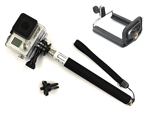 enKo products Extendable Handheld Monopod for GoPro, Go Pro Hero 1, 2, 3, 3+ 4 GoPro Selfie Stick