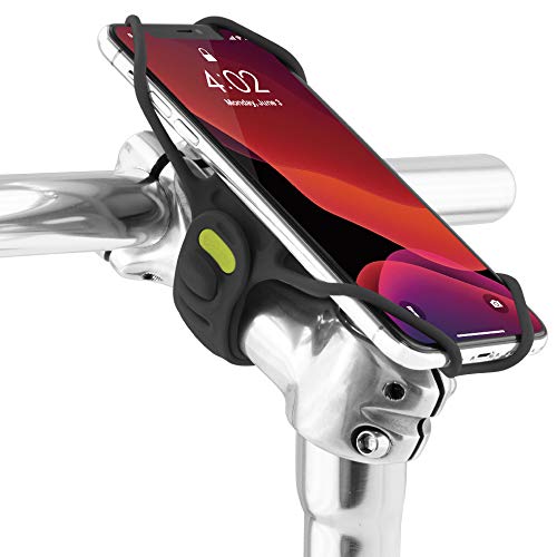 【Bone】 Bike Phone Mount, Universal Bike Phone Holder for Stem, Ultra Light Phone Mount for Bike, Bicycle Phone Mount for Phones 5.8'-7.2' Bike Tie Pro 3-Black