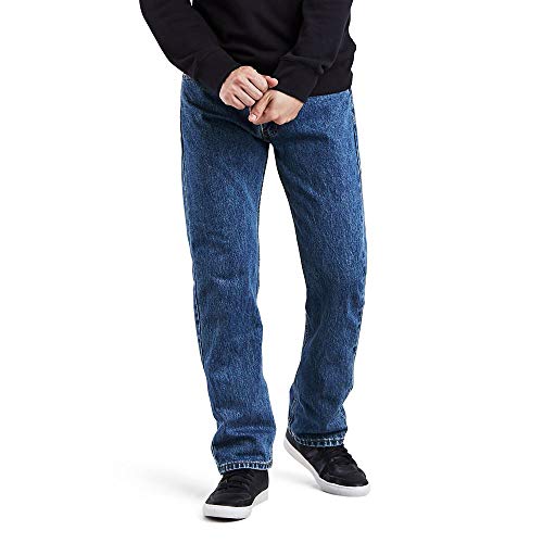 Levi's Men's 505 Regular Fit Jeans, Medium Stonewash, 34W x 32L