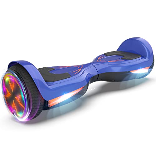 Bluetooth Hoverboard with Pearl Skin, 6.5' Self Balancing Scooter with Wireless Speaker for Music, with LED Light up Pedal and Wheels for Fun