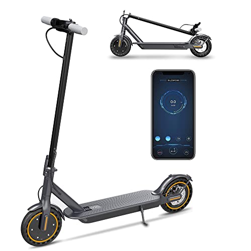 NAVIC T5 Electric Scooter, Up to 19 Miles Range, 19 Mph Folding Commute Electric Scooter for Adults with 8.5' Solid Tires, Dual Braking System and App Control
