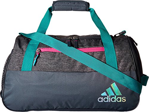 Adidas Squad III Duffel Bag, Grey Heather/Deepest Space/Solar Mint/Solar Pink, OneSize