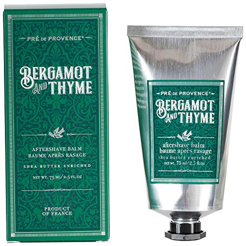 Pre de Provence Shea Butter Enriched Men's After Shave Balm, 2.5 Ounce - Bergamot & Thyme (Packaging may vary)