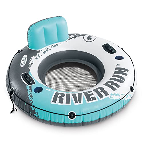 Intex Aqua River Run 1 Fire Edition Sport Lounge, Inflatable Water Float, 53' Diameter