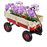 ETOTO Outdoor Sport Red Wagon. Weight Capacity Sturdy All Steel Wagon Bed Kids' Pull-Along Wagons
