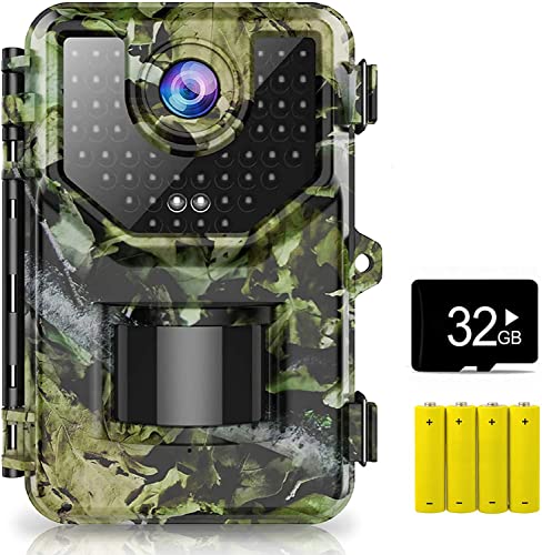 1520P 20MP Trail Camera, Hunting Camera with 120°Wide-Angle Motion Latest Sensor View 0.2s Trigger Time Trail Game Camera with 940nm No Glow and IP66 Waterproof 2.4” LCD 48pcs for Wildlife Monitoring