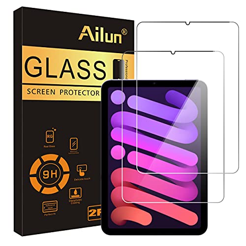 Ailun Screen Protector for iPad Mini 6[8.3 Inch] [2021 Release] Tempered Glass 2.5D Edge Ultra Clear Transparency, Anti-Scratches Case Friendly [2 Pack]
