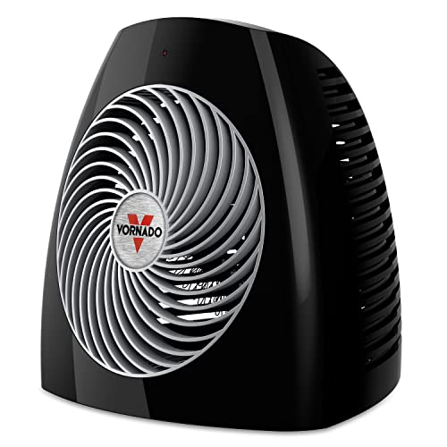 Vornado MVH Space Heater with 3 Heat Settings, Adjustable Thermostat, Tip-Over Protection, Auto Safety Shut-Off System, Indoor Use, Whole Room, Black