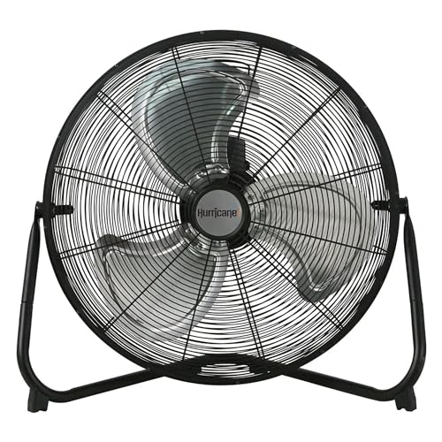 Hurricane - 20' Pro Series Floor Fan - High Velocity, Heavy Duty Metal Floor Fan for Industrial, Commercial, Residential, and Greenhouse Use - ETL Listed High CFM