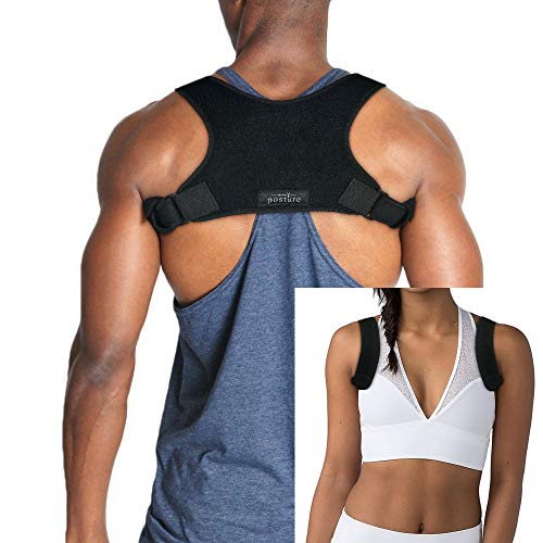 Discreet Posture Corrector for Men and Women That Provides Gentle Clavicle and Shoulder Support, Prevents Slouching and Alleviates Upper Back and Neck Pain | Size Regular