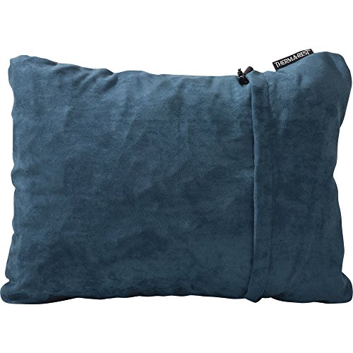 Therm-a-Rest Compressible Travel Pillow for Camping, Backpacking, Airplanes and Road Trips, Denim, Medium - 14 x 18 Inches