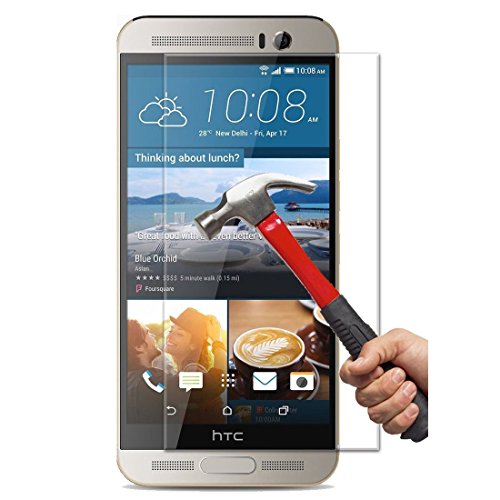 [2 Packs] HTC One M9 Plus Screen Protector, Tempered Glass Clear Screen Protector Scratch-Resistant HD Screen Guard for 5.2'' HTC One M9 Plus (M9+) [Not for 5.0'' HTC One M9 / M9s]