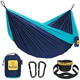 Wise Owl Outfitters Camping Hammock - Portable Hammock Single or Double Hammock Camping Accessories for Outdoor, Indoor w/ Tree Straps