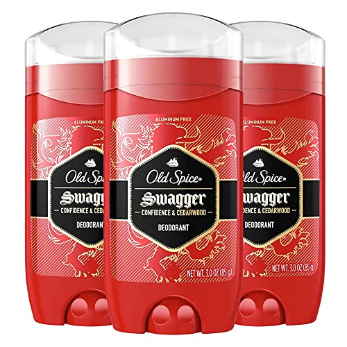 Old Spice Red Zone Collection Swagger Scent Men's Deodorant 3 Oz (Pack of 3) (Cedarwood/Amberwood)