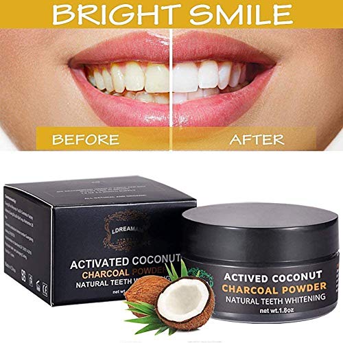 Natural Charcoal Teeth Whitening 2oz| Teeth Whitening Charcoal Powder 3-6 Months Supply| Vegan Teeth Whitening - Better Than Strips & Gels| Activated Charcoal Teeth Whitening Made in USA