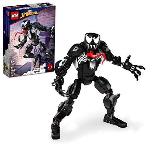 LEGO Marvel Venom Figure, 76230 Fully Articulated Super Villain Action Toy, Spider-Man Universe Collectible Set, Alien Toys for Boys and Girls