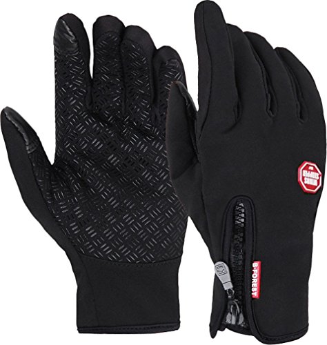 DREAMY Winter Outdoor Cycling Glove Touchscreen Gloves for Smart Phone (Black1, Medium)