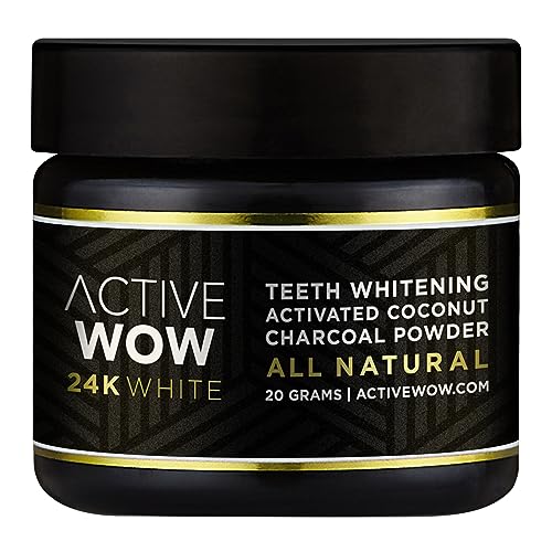 Active Wow Activated Coconut Charcoal Powder - Natural Whitening Activated Charcoal, Charcoal Vanilla Toothpaste, Fluoride Free, Sulfate & Paraben Free, Charcoal Toothpaste Powder (All Natural)