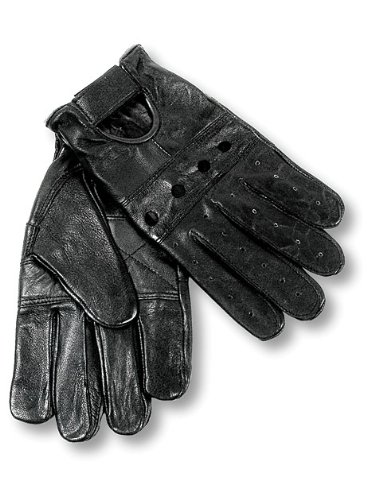 Interstate Leather I7000L Men's Basic Driving Gloves (Black, Large)