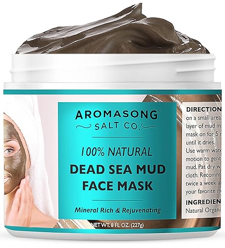 100% Pure Dead Sea Mud Mask - 5 Minute Mask - No Ingredients Added - for Face & Skincare - Blackhead Remover - Anti-aging - Pore Minimizer