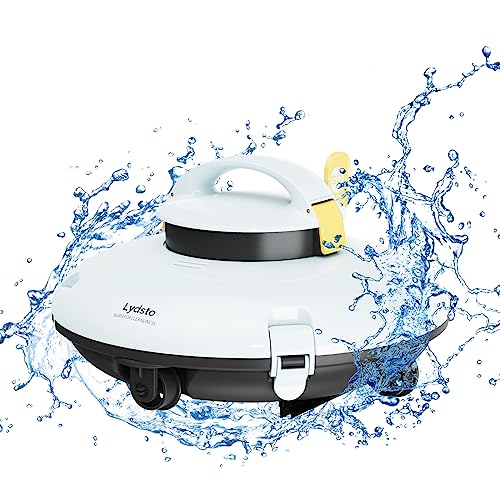 Lydsto Cordless Robotic Pool Cleaner - Pool Vacuum for Above Ground Pools, Built-in Water Sensor Technology - Dual-Drive Motors, Rechargeable Battery, Perfect for Flat Swimming Pools up to 35 Feet