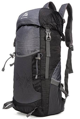 MOZONE Large 45l Lightweight Travel Backpack/foldable & Packable Hiking Daypack (Black)