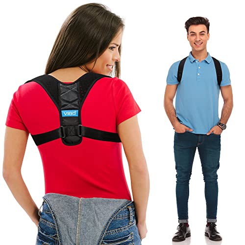 Posture Corrector for Men and Women - Comfortable Upper Back Brace Clavicle Support Device for Thoracic Kyphosis and Shoulder - Neck Pain Relief - FDA Approved -