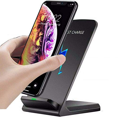 OneCut Qi-Certified 10w Fast Wireless Charger Charging Stand for Samsung Galaxy S23| 22| S21+ | S21 Ultra 5G | S20 | S10 | S10e | S9 | S8 | S7 | S6 Edge | Note 20/10 / 9/8 / Z Flip(Black)