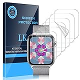LK [6 Pack] Screen Protector for Apple Watch 40mm SE/Series 4/5/6 and Apple Watch 38mm Series 3/2/1- Bubble-Free Scratch-resistant iWatch 38mm/40mm Flexible TPU Clear Film (UF-001)