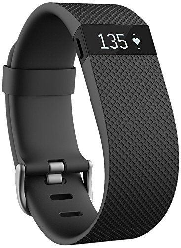 Fitbit Charge HR Wireless Activity Wristband (Black, Large (6.2 - 7.6 in))