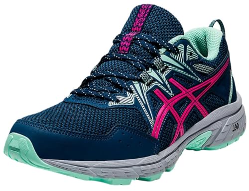 ASICS Women's Gel-Venture 8 Running Shoes, 8.5 W, MAKO Blue/Pink GLO