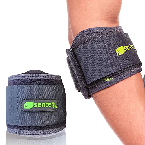 SENTEQ Tennis Elbow Brace for Women Forearm Tendonitis Pain Relief Compression Sleeve for Men and Women Weightlifting Arms Pads Golfer Wrap Tennis Golf Elbow Support Pressure Bands Strap
