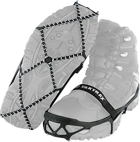 Yaktrax Pro Traction Cleats for Walking, Jogging, or Hiking on Snow and Ice (1 Pair), Small , Black