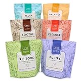 Life Is Calm Epsom Salt Spa 6-Pack l Dissolvable Therapy Formulas for Bath (Restore, Clense, Relax, Balance, Purify & Soothe)