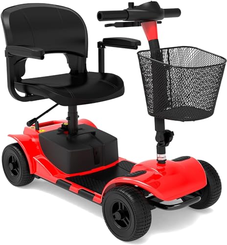 ENGWE Folding 4 Wheel Mobility Scooter, 15 Mile Long Range, Electric Power Mobile Wheelchair for Seniors Adult (DBCR02)