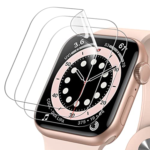 JETech Screen Protector Compatible with Apple Watch SE (2022/2020) /Series 6 5 4 40mm, TPU HD Clear Full Coverage Film, 3-Pack