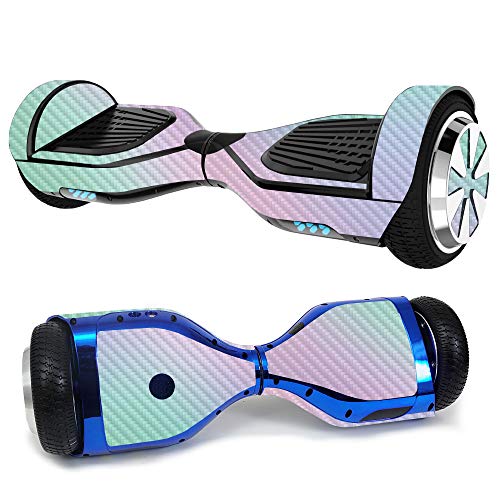 MightySkins Carbon Fiber Skin for Ultra Hoverboard - Cotton Candy | Protective, Durable Textured Carbon Fiber Finish | Easy to Apply, Remove, and Change Styles | Made in The USA
