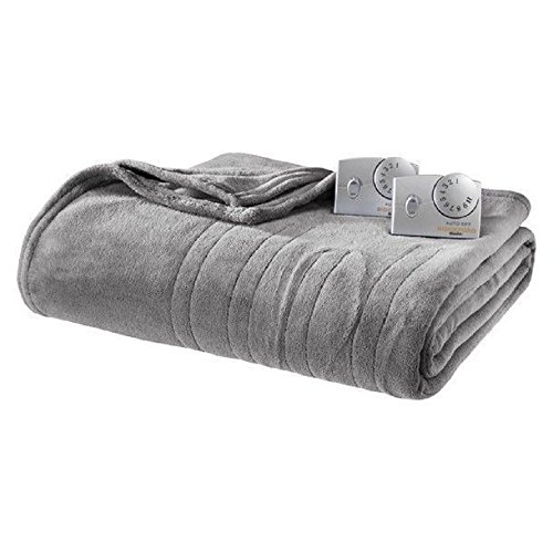 Biddeford Blankets Comfort Knit Heated Blanket (Queen, Dark Gray)