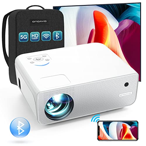 [Electric-Focus] Projector 5G WiFi and 5.1 Bluetooth 4K-Support:480 ANSI Native 1080P 18000L 400'' ONOAYO Outdoor Portable Projector, ±50°4P/4D Keystone&50% Zoom, Full Sealed Optical Home Projector