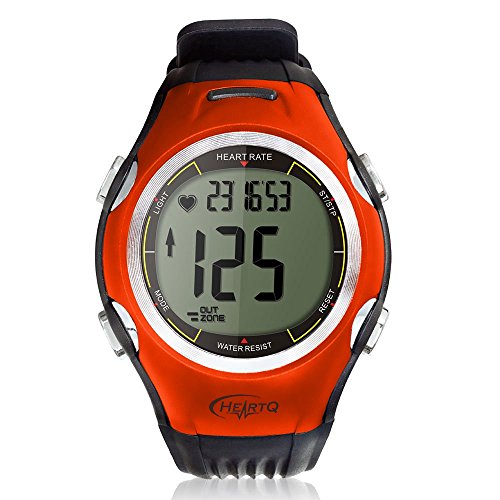 HeartQ Heart Rate Monitor (HRM) & Sports Watch, Premium Edition, Activity Tracker, Calorie Counter, Heart Rate Target In-Zone Timer, Stopwatch, Chronograph, EL Backlight, Chest Belt made of Polyurethane Fabric for Highest Comfort and Precision, Stylish Design and Best Value