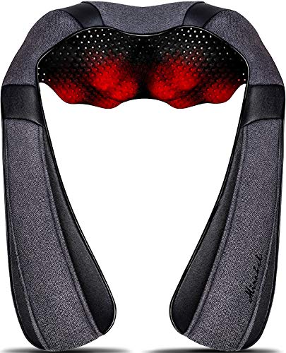 Back Massager, Shiatsu Back Neck Massager with Heat, Electric Shoulder Massager, Kneading Massage Pillow for Neck, Back, Shoulder, Muscle Pain Relief, Get Well Soon Presents - Christmas Gifts