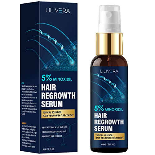 Minoxidil for Men and Women - 5% Minoxidil Spray for Hair Regrowth - Hair Growth Serum 60ML - Hair Loss treatment for Women- 1 Month Supply