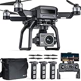 Bwine GPS 75 Mins Foldable 4K Drone with Camera for Adults Beginners，3-Aix Gimbal，9800ft | 5GHz | FPV | Video Transmission Hover Hold Quadcopter Imported Brushless Motor L6 Wind Resistance