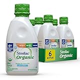 Similac Organic Infant Formula with Iron, 6 Count, Certified USDA Organic Baby Formula, Ready-to-Feed, 32-fl-oz Bottle