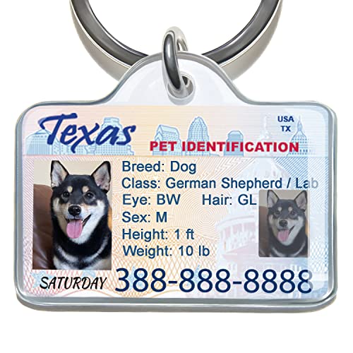 Personalized Pet Driver License ID Tags - Customized for your Pet! Add a touch of humor with funny cat and dog license ID tags.